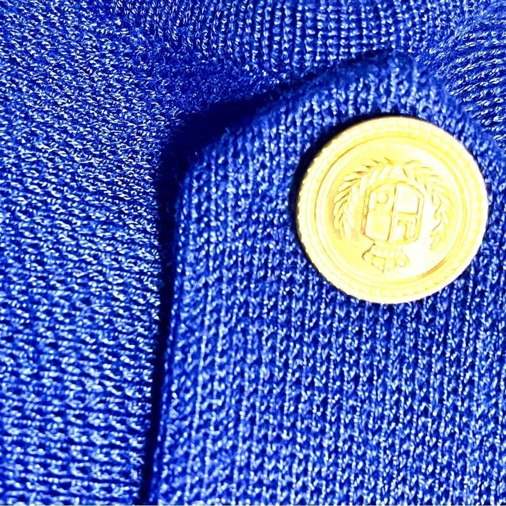 Liz Claiborne Collection knit tunic skirt set Royal Blue Y2K Excellent Condition